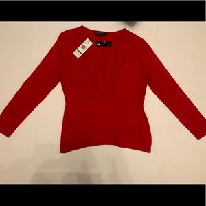 NWT Jones New York Red long sleeve top